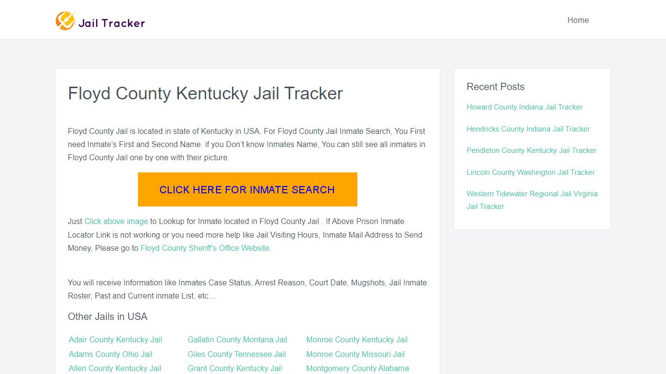 Floyd County Kentucky Jail Tracker - Inmate Search Online